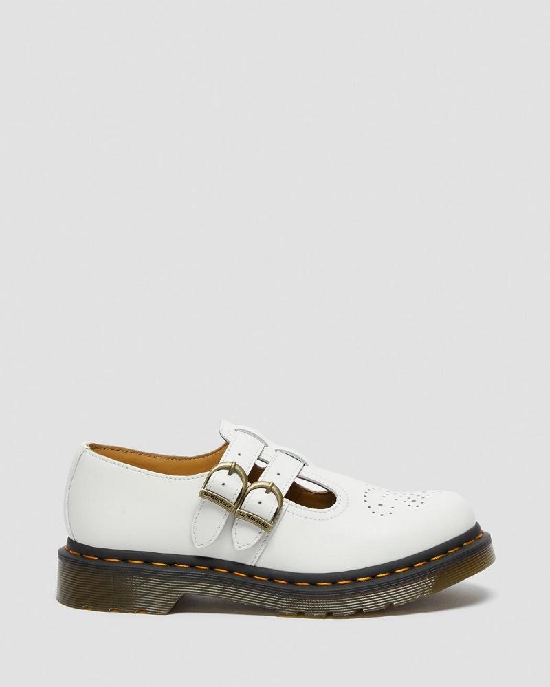 Dr Martens 8065 Smooth Leren Mary Jane Schoenen Dames Wit | NL 458VRW